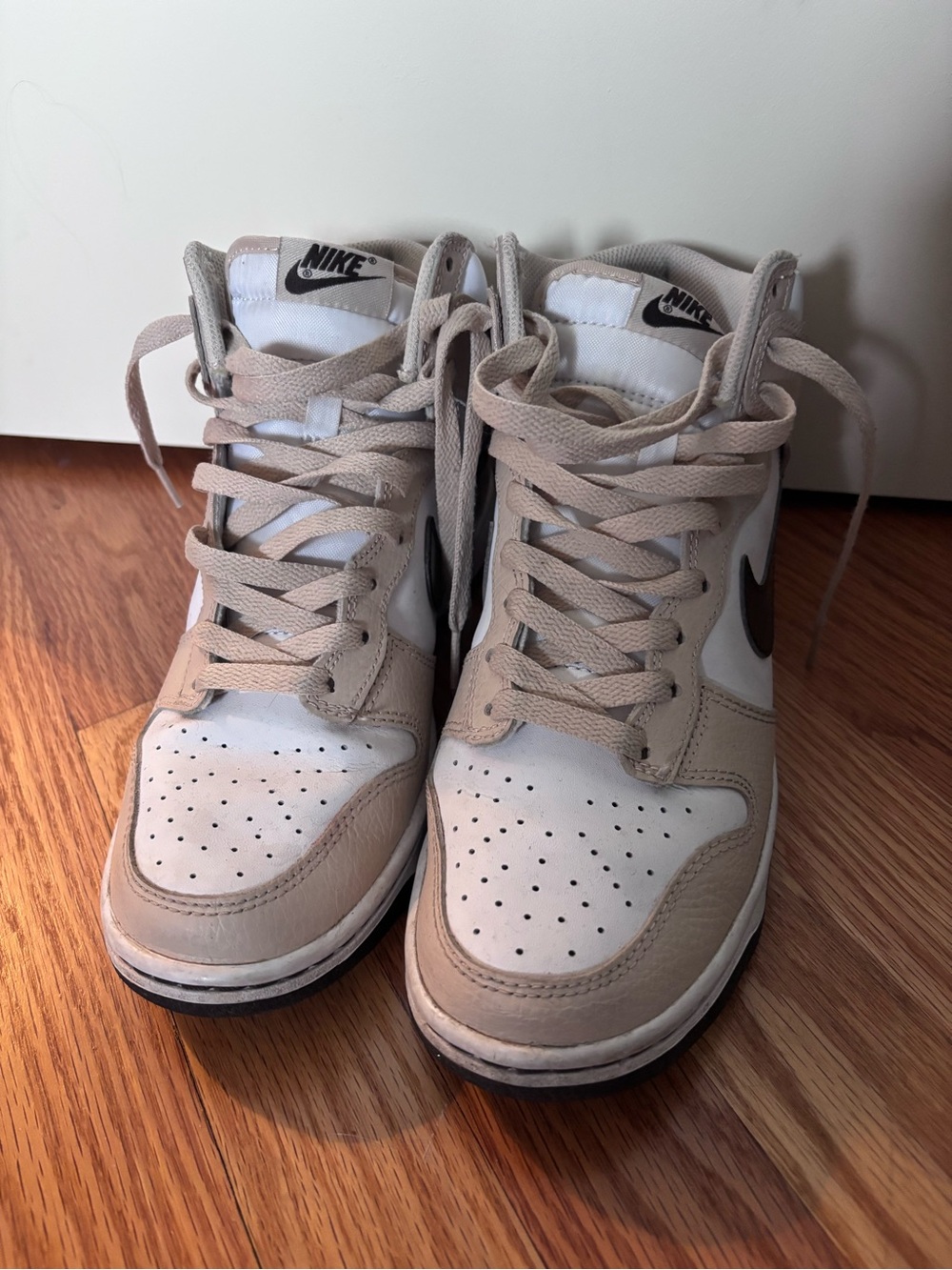 Nike Women’s High-Top Sneakers in White, Beige, Black